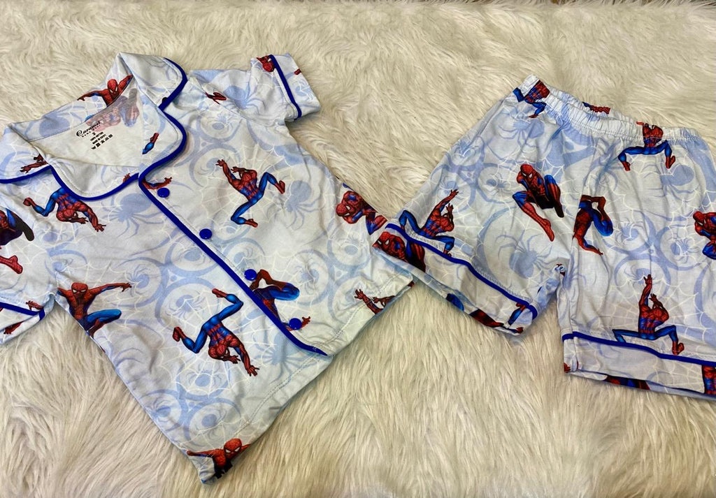 Spider-Man Kids Short Sleeve T-Shirt & Shorts Pajama Set -Model 539
