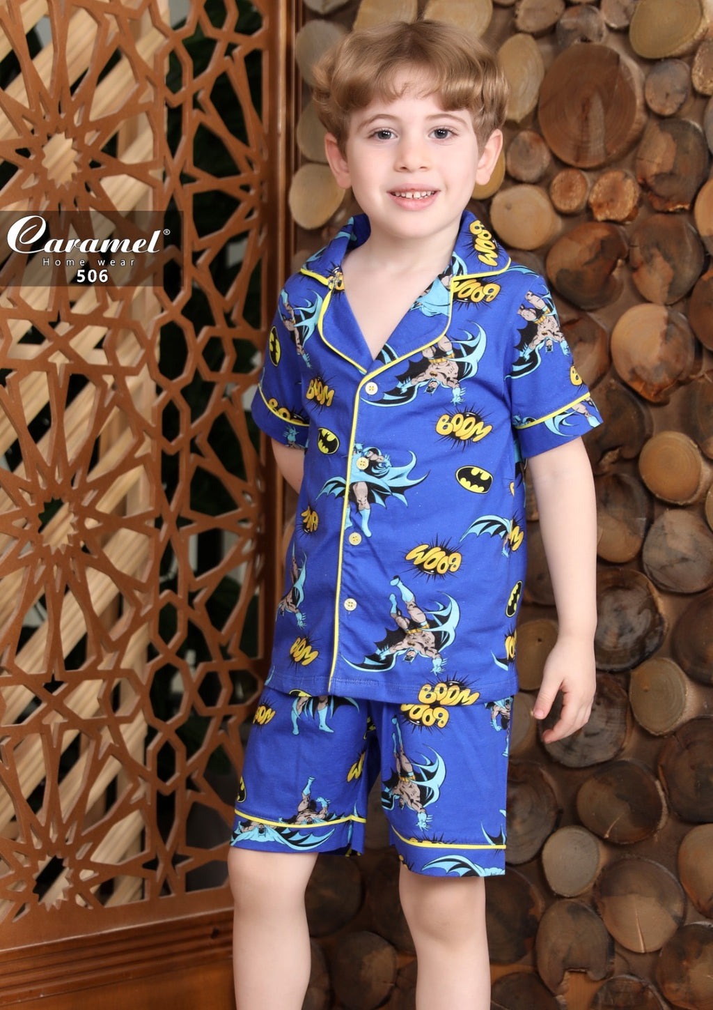 Kids Short Sleeve Shorts Pajama Set – Batman -Model 506