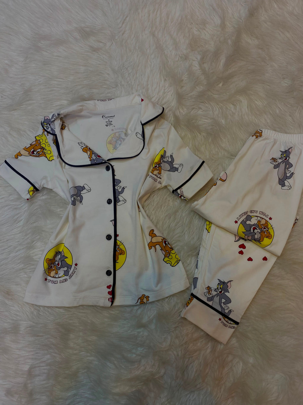 Kids’ Tom & Jerry Short Sleeve Pajama Set with Pants - Model 847