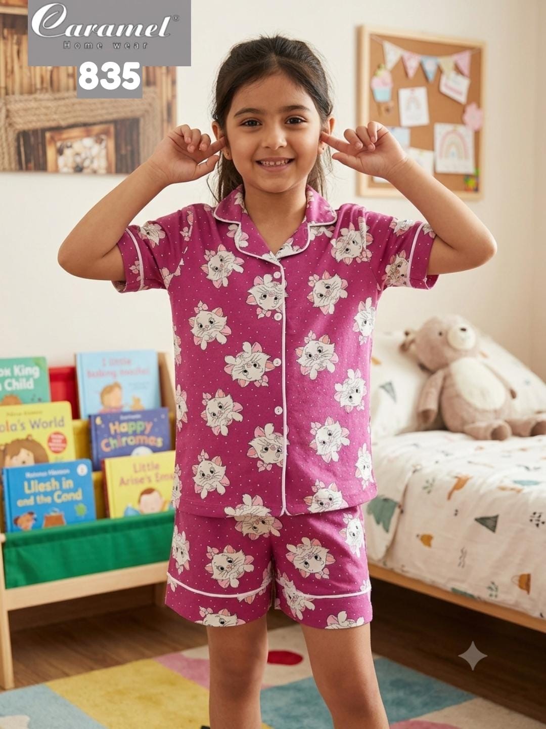 Kids Short Sleeve Shorts Pajama Set – Marie -Model 835