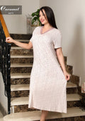 Short-Sleeve Chantilly Nightgown Soft Flowers