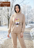 Chic teddy bear winter melton pajama set - Model 5560