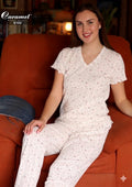 Women’s Short Sleeve Floral Pajama Set | Model 8102