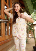 Women’s Short Sleeve cups Pajama Set - Model 8085