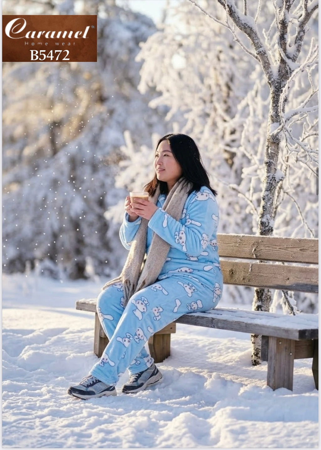 Cinnamoroll winter pajama set - Model 5471 -b5472