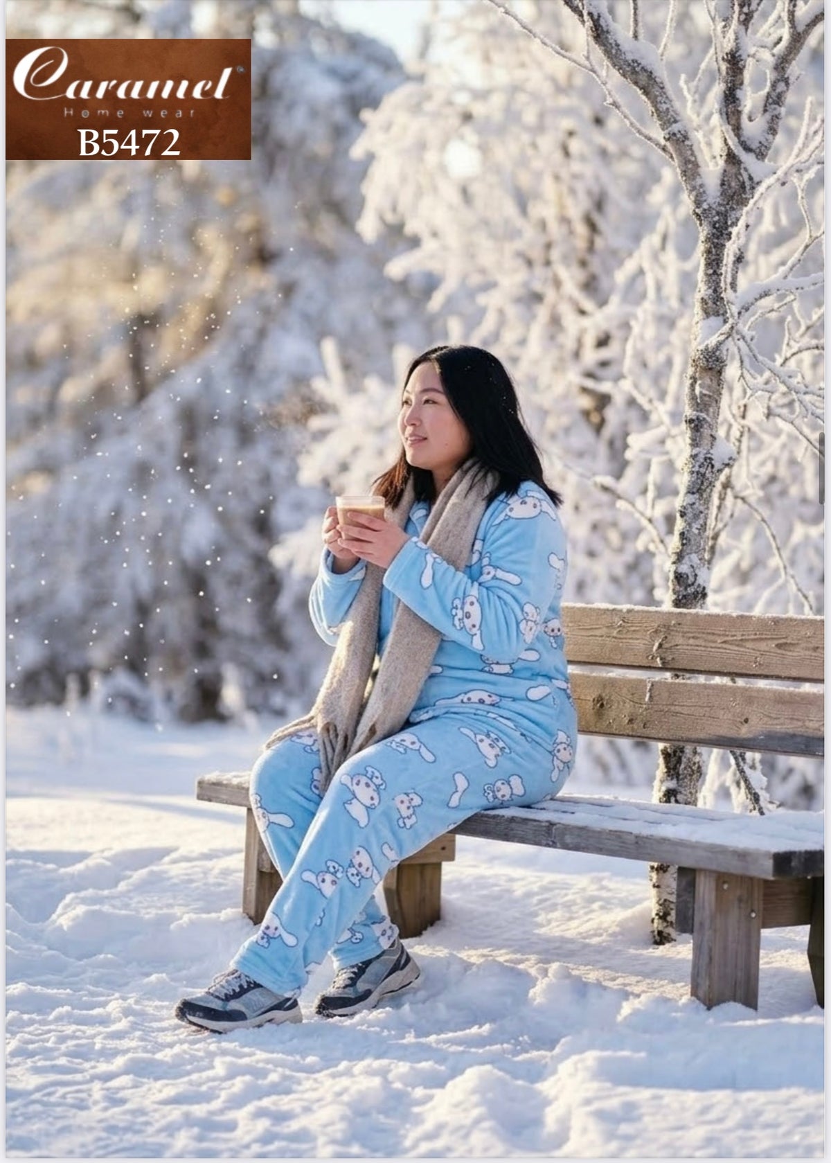 Cinnamoroll winter pajama set - Model 5471 -b5472