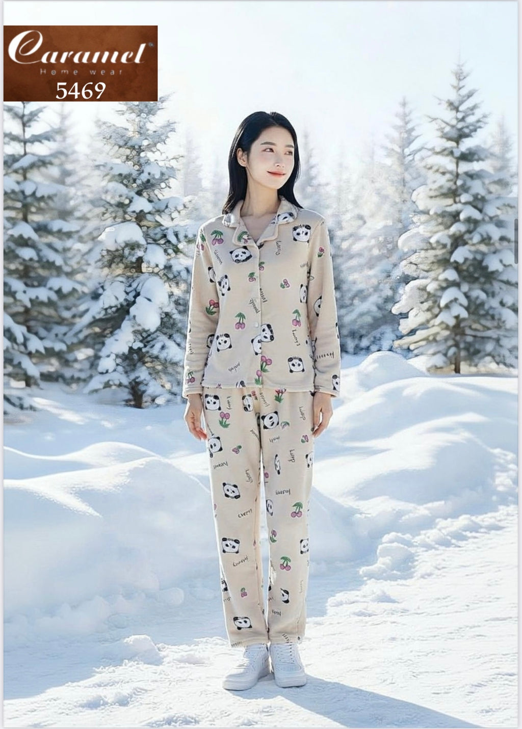 Panda winter pajama set -Model 5469 -b5470
