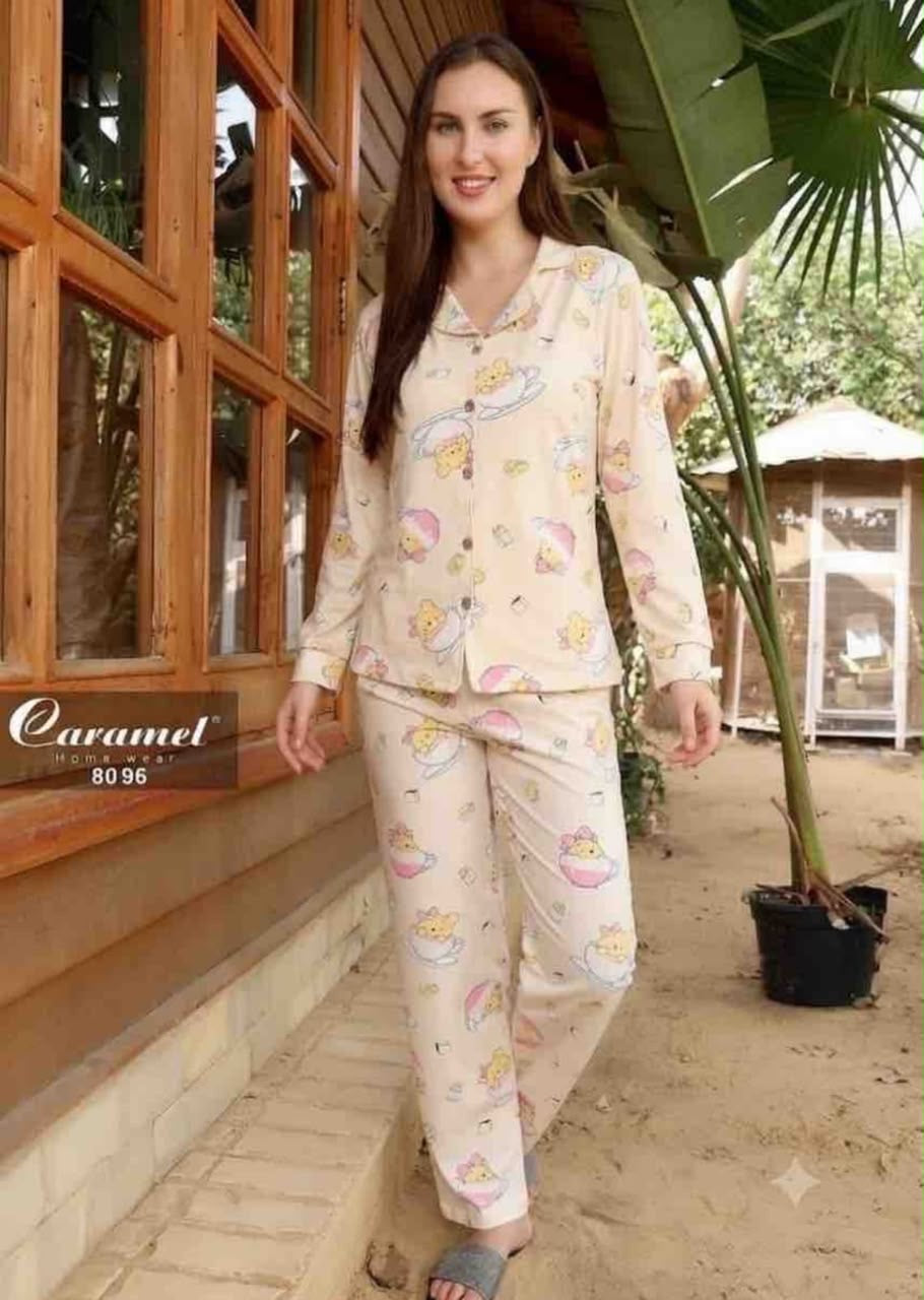 Women’s long Sleeve cups Pajama Set - Model 8096
