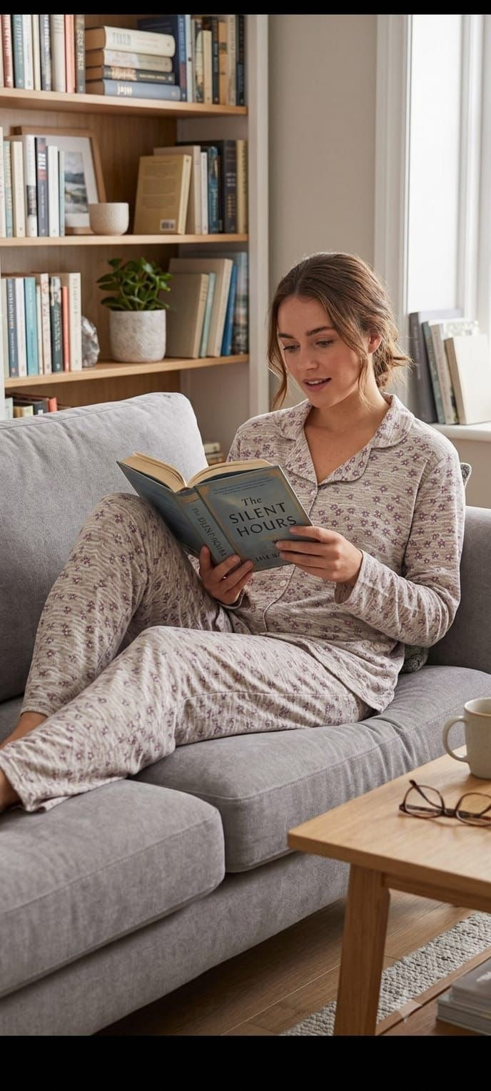 Women’s long Sleeve purble Pajama Set - Model 9074