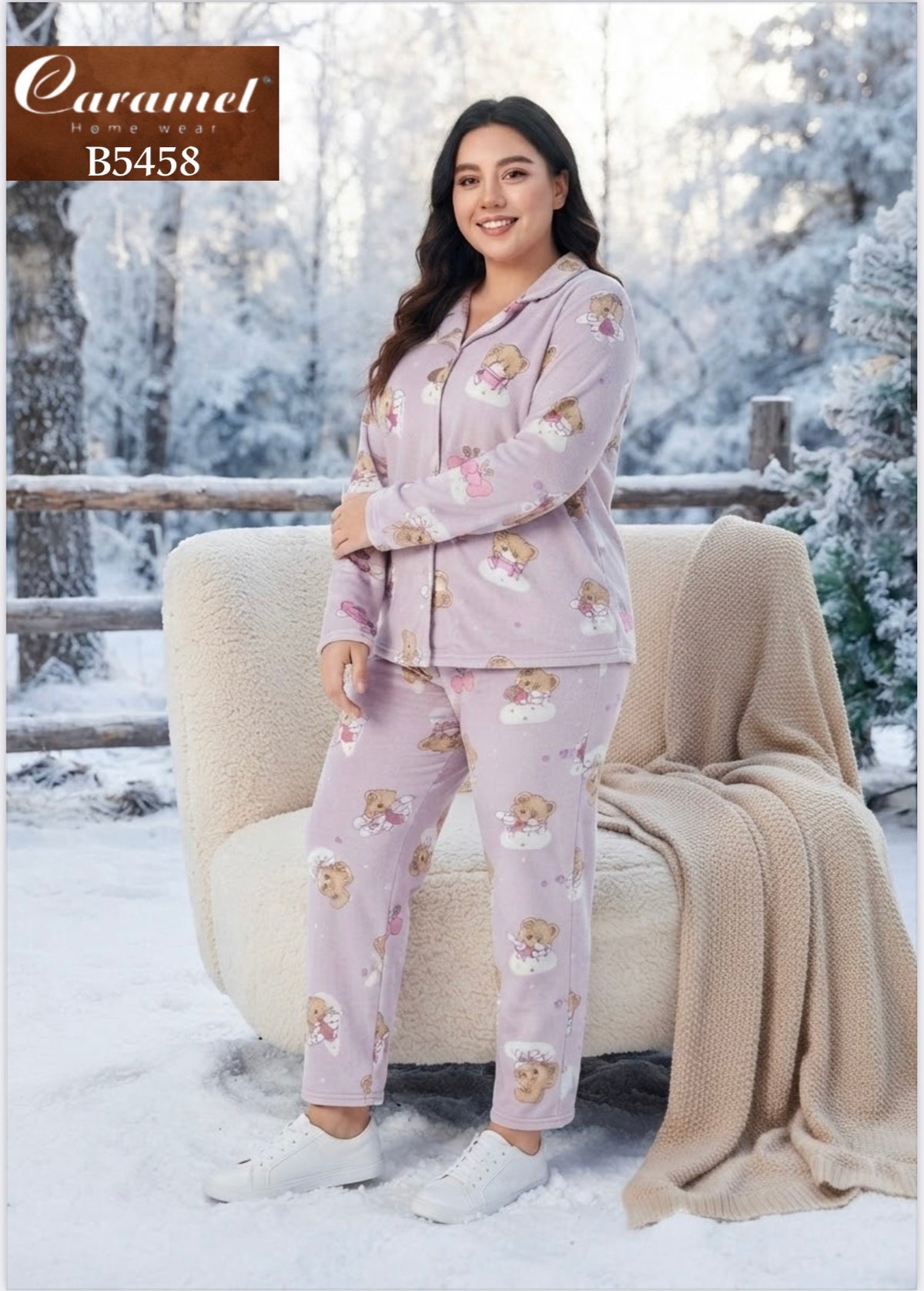 Latte Winter Pajama Set - Model 5457 - b5458