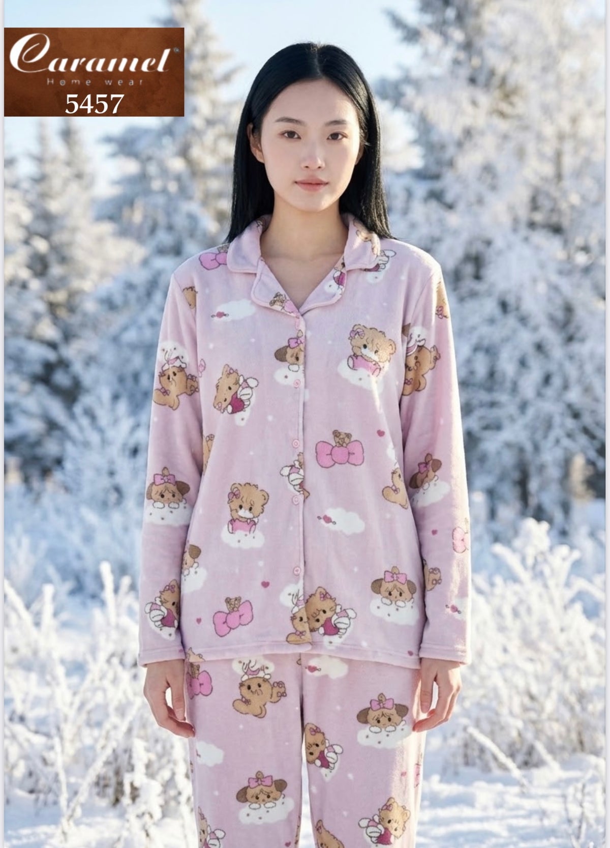 Latte Winter Pajama Set - Model 5457 - b5458