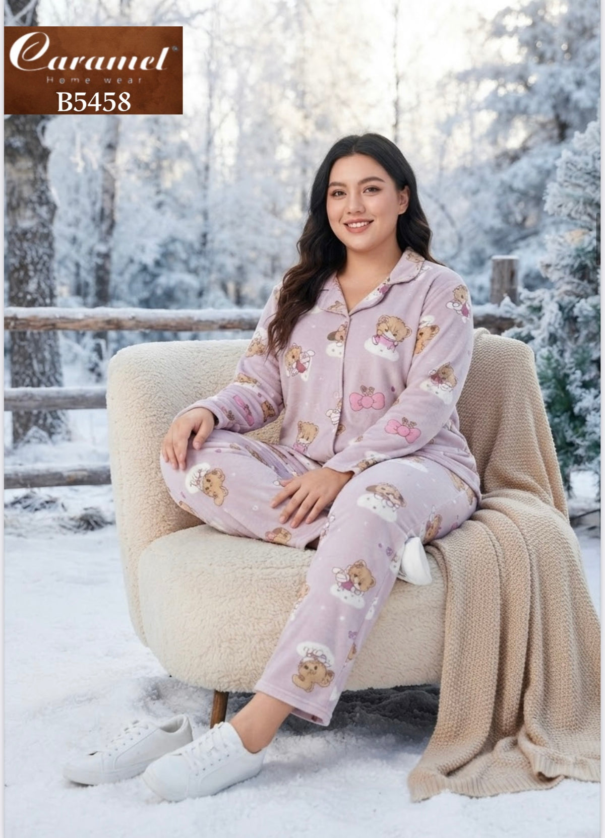 Latte Winter Pajama Set - Model 5457 - b5458