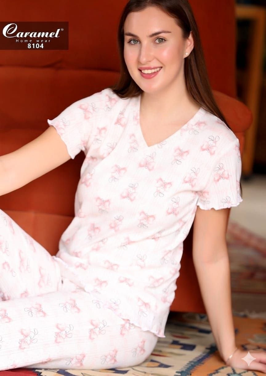 Women’s Bunny & Bow Pajama Set | | Model 8104