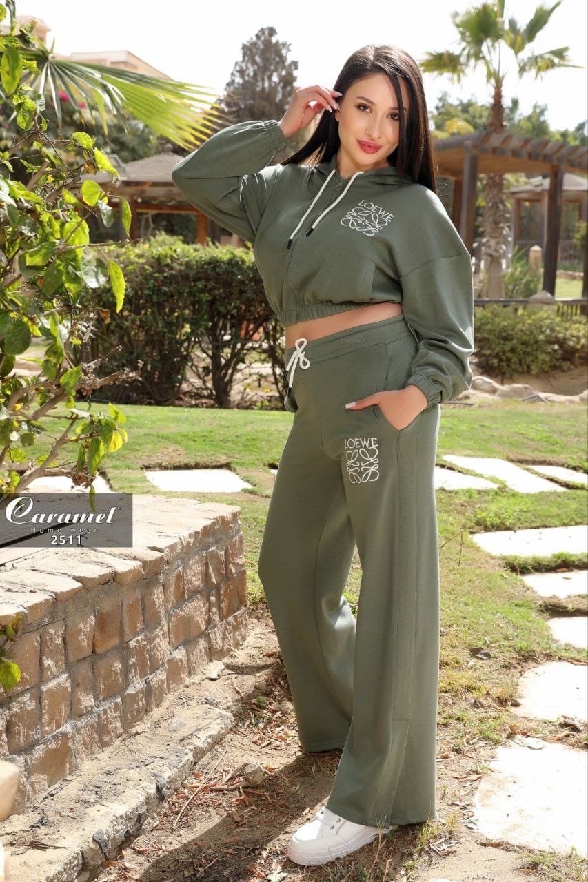 Embroidered 2-Piece Tracksuit Set